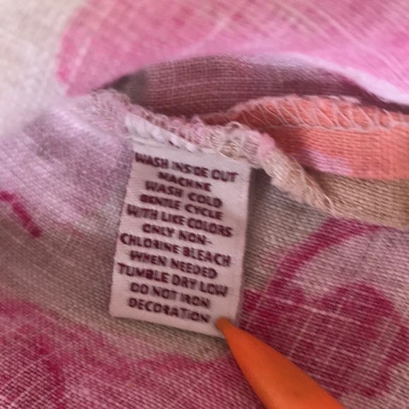 JM Collection Floral Print Crochet & Pleated Detail Linen Top - Picture 6 of 9